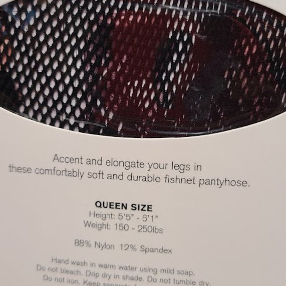 Queen Lace Black Out Ladies Fishnet Tights NEW - Picture 4 of 4